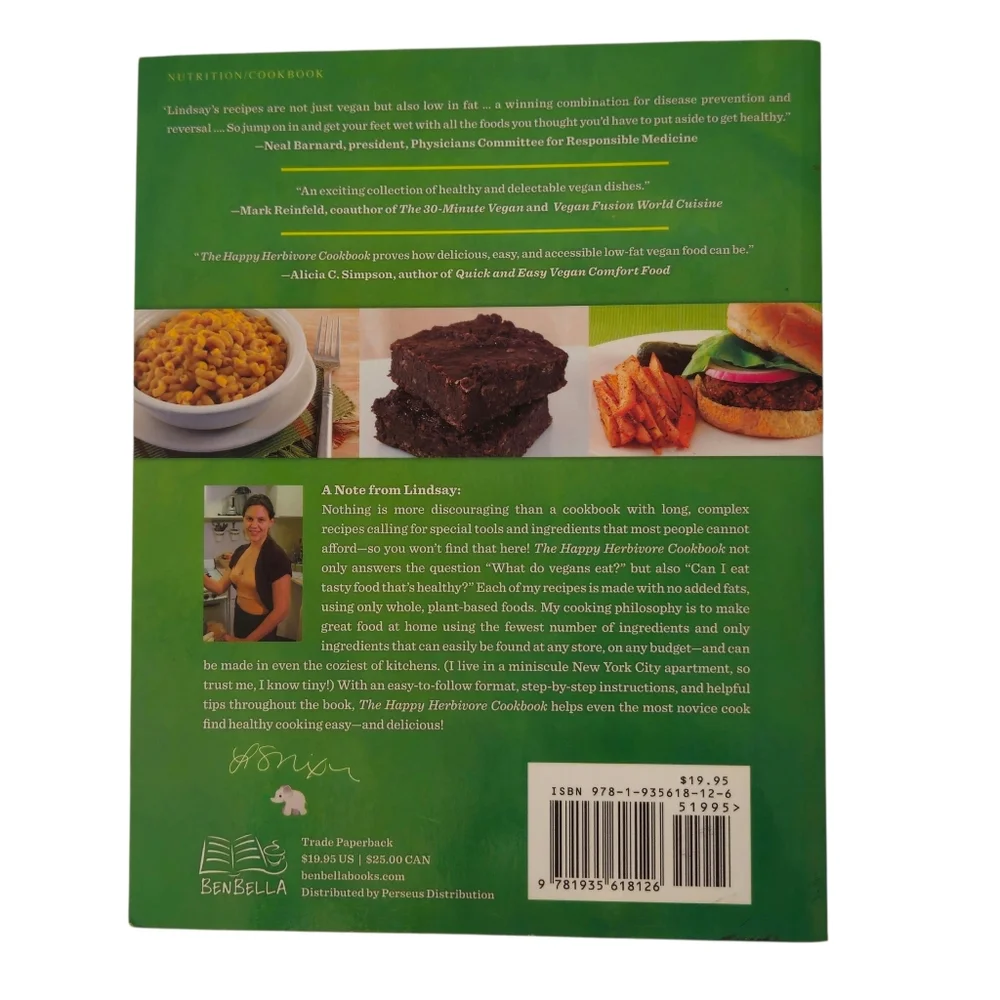 The Happy Herbivore vegan cookbook paperback Lindsay S. Nixon 2011